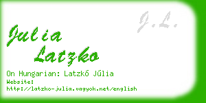 julia latzko business card
